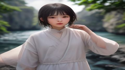 小玲动漫角色2026年度精选回顾视频封面，绿色主题背景配角色剪影，画面明亮活泼